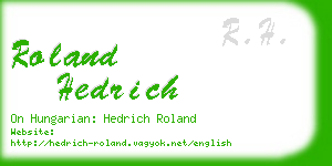 roland hedrich business card